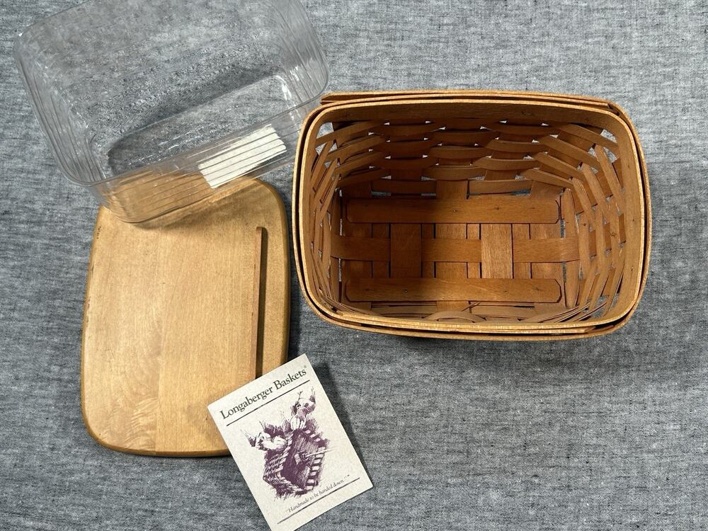 Longaberger Recipe Basket Tan Handwoven Natural Color Kitchen Organization